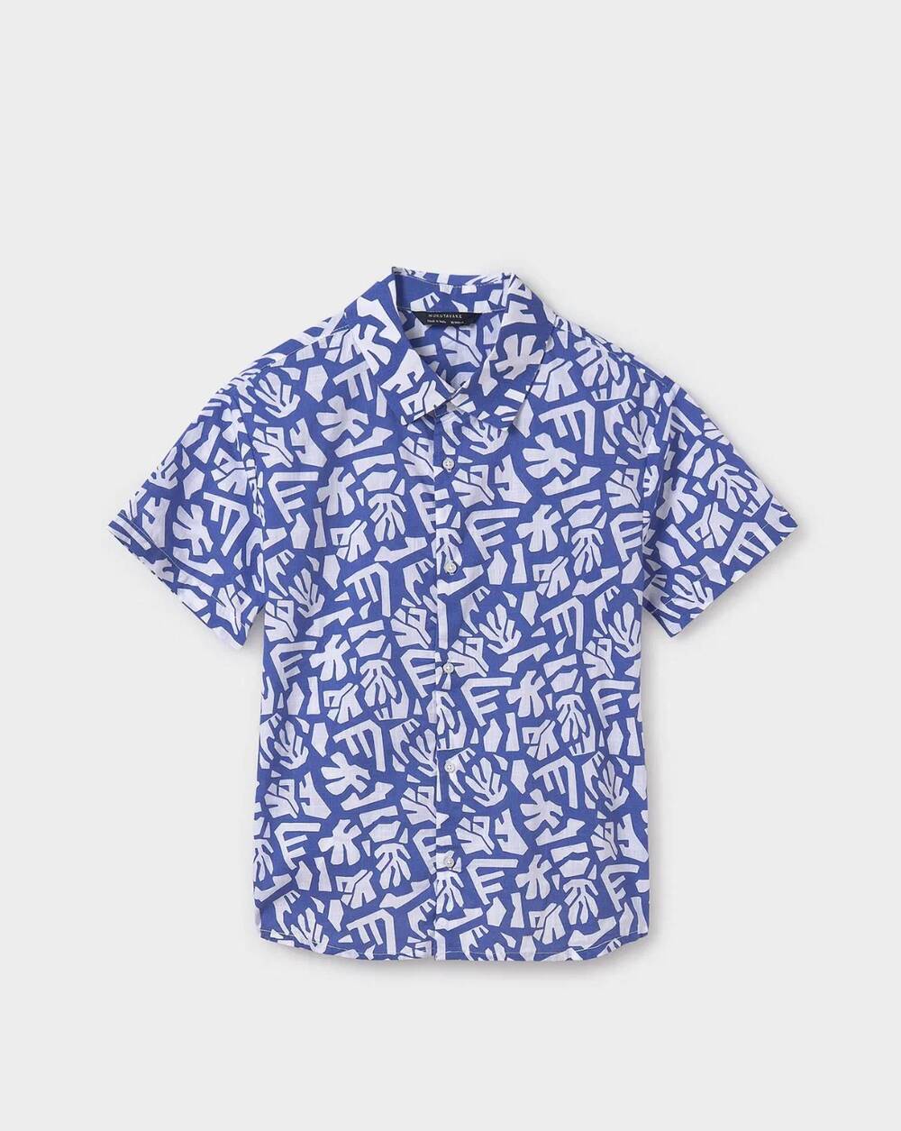NEW MAYORAL boys' short sleeve printed shirt in azul